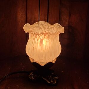 Elegant Tulip-Shaped Glass Lamp